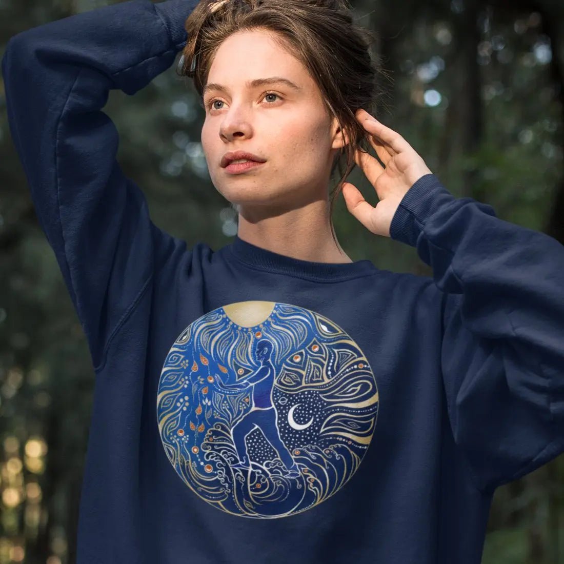 5 Elemente Qi Gong | Farbig | Organisches Unisex Sweatshirt - Deivi