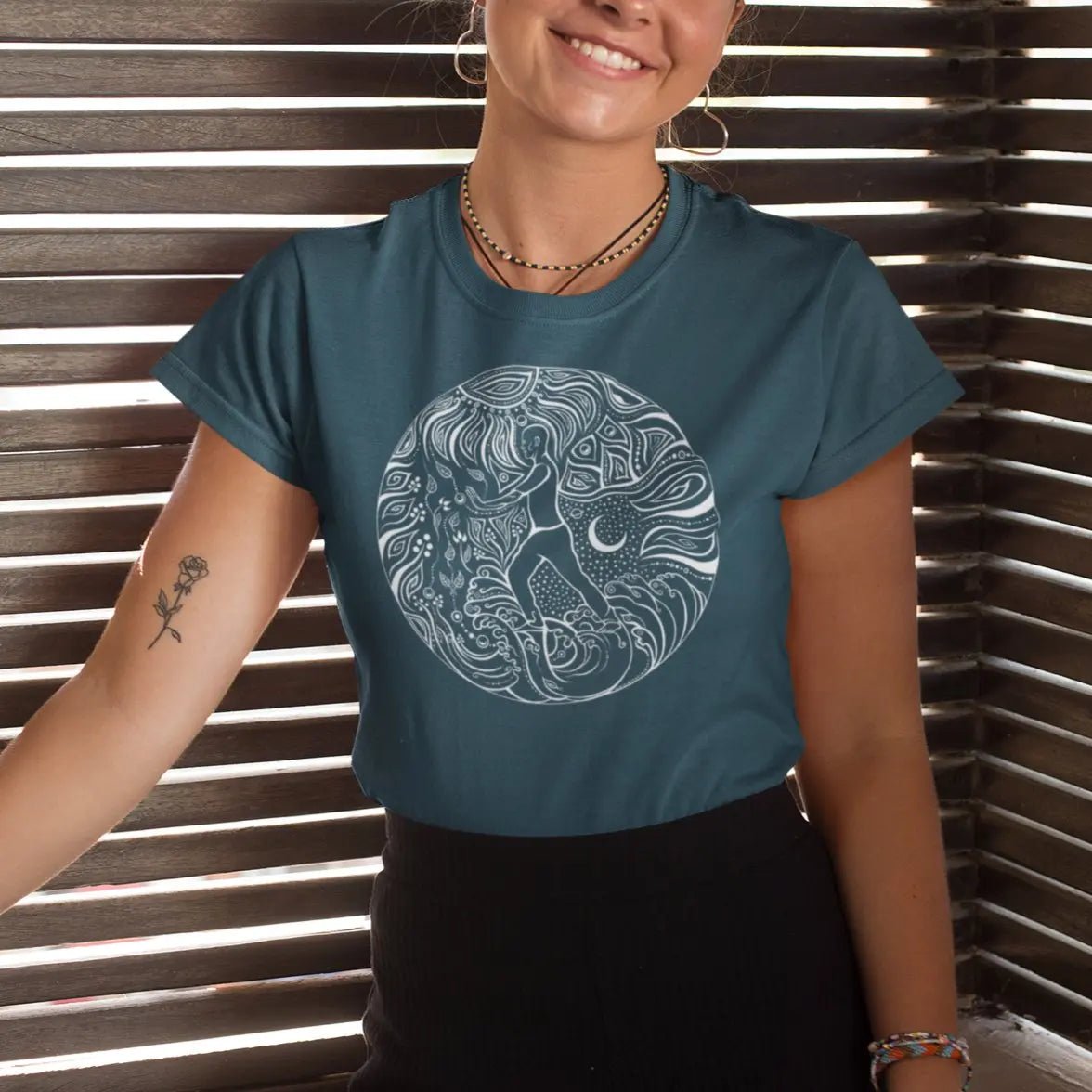 5 Elemente Qi Gong | Weiß | Organisches T-Shirt | Damen - Deivi