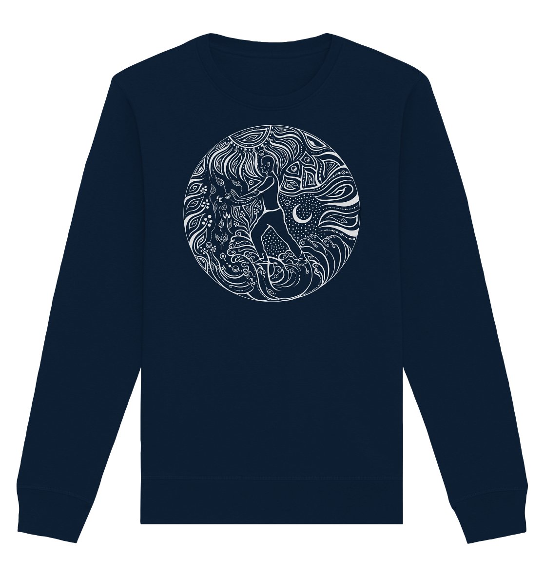 5 Elemente Qi Gong | Weiß | Organisches Unisex Sweatshirt - Deivi