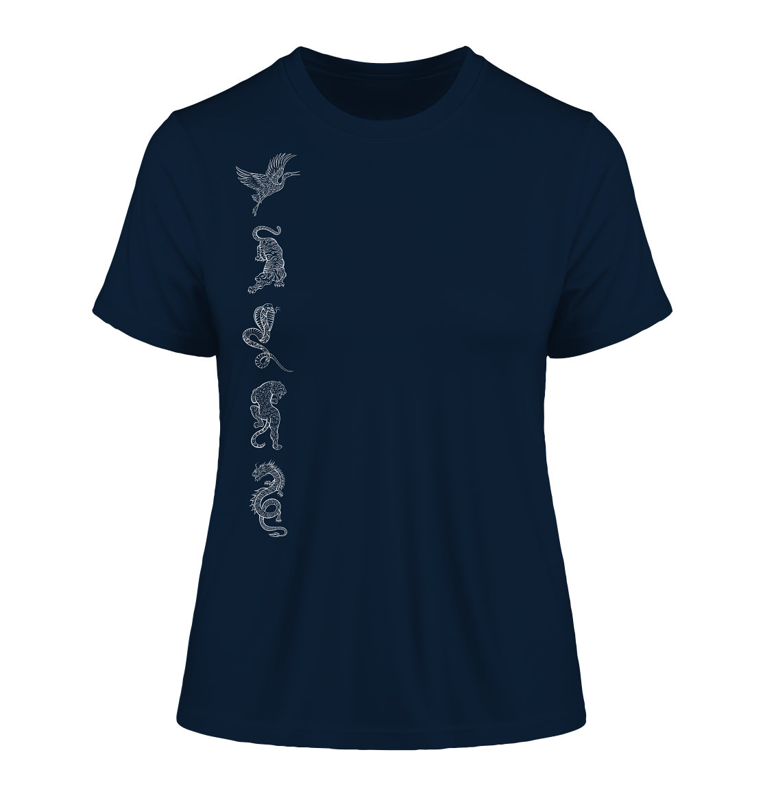 Die 5 Shaolin Tiere T-Shirt | Organisches T-Shirt | Damen