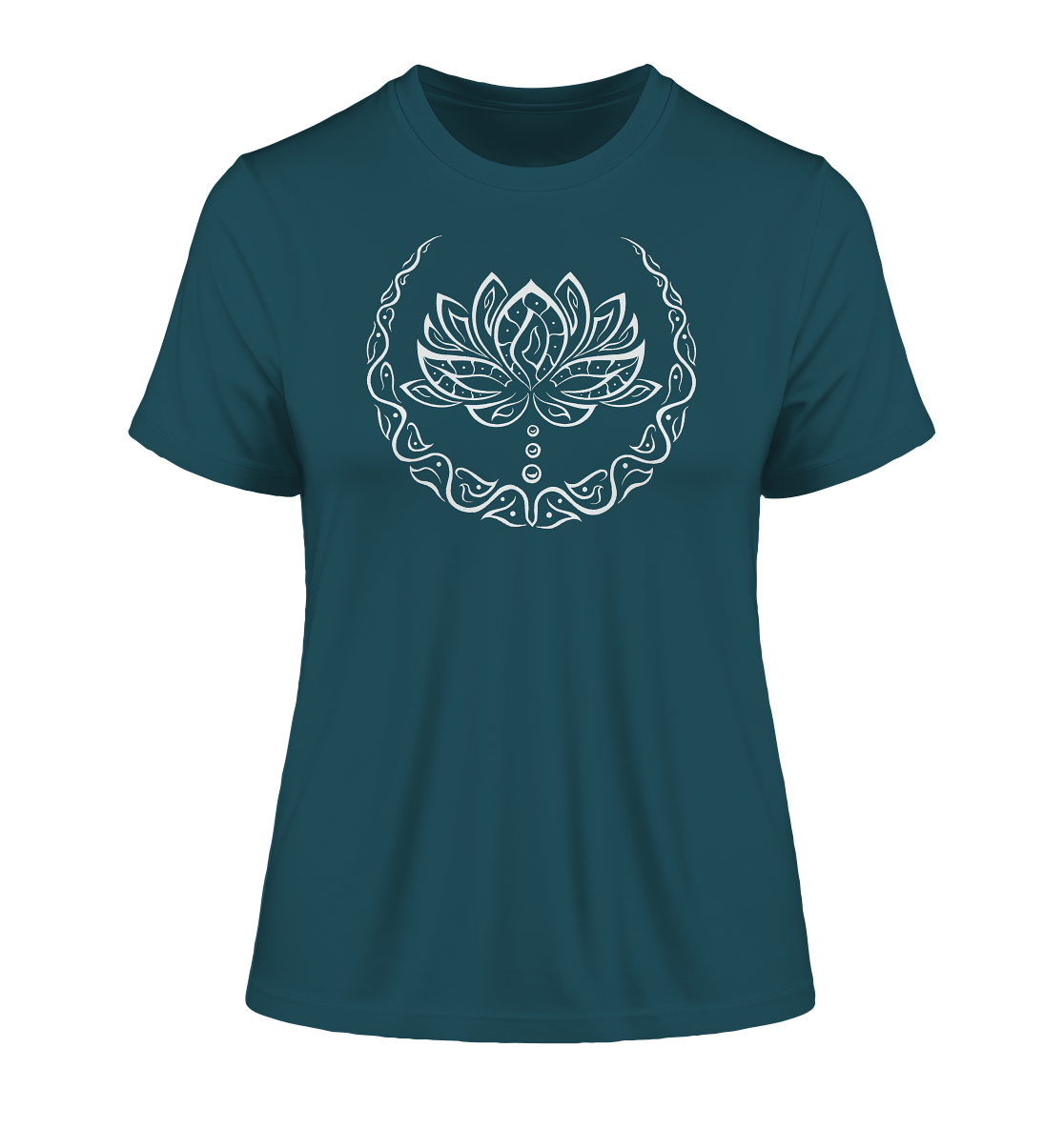 Minimalistische Lotus Blume T-Shirt | Organisches T-Shirt | Damen