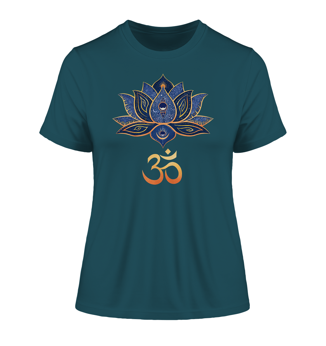 Lotus Blume Om T-Shirt | Organisches T-Shirt | Damen