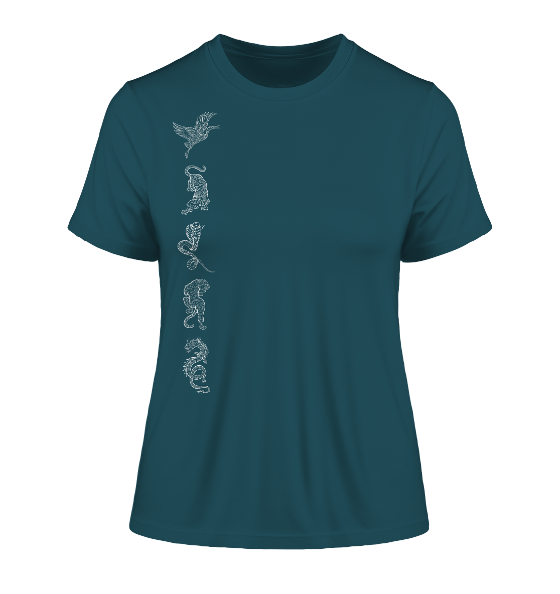 Die 5 Shaolin Tiere T-Shirt | Organisches T-Shirt | Damen