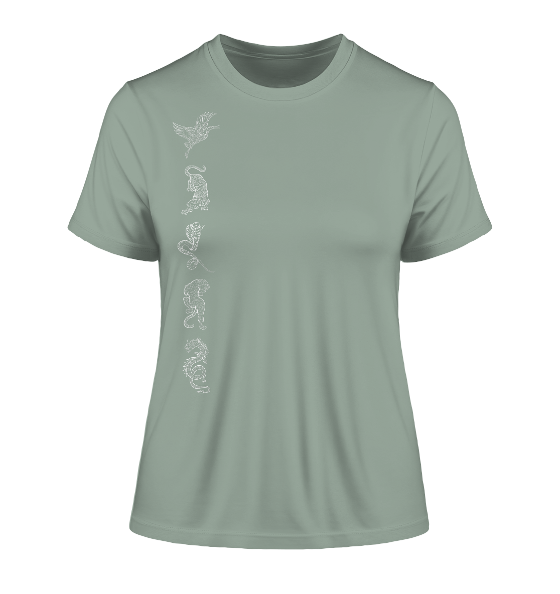 Die 5 Shaolin Tiere T-Shirt | Organisches T-Shirt | Damen