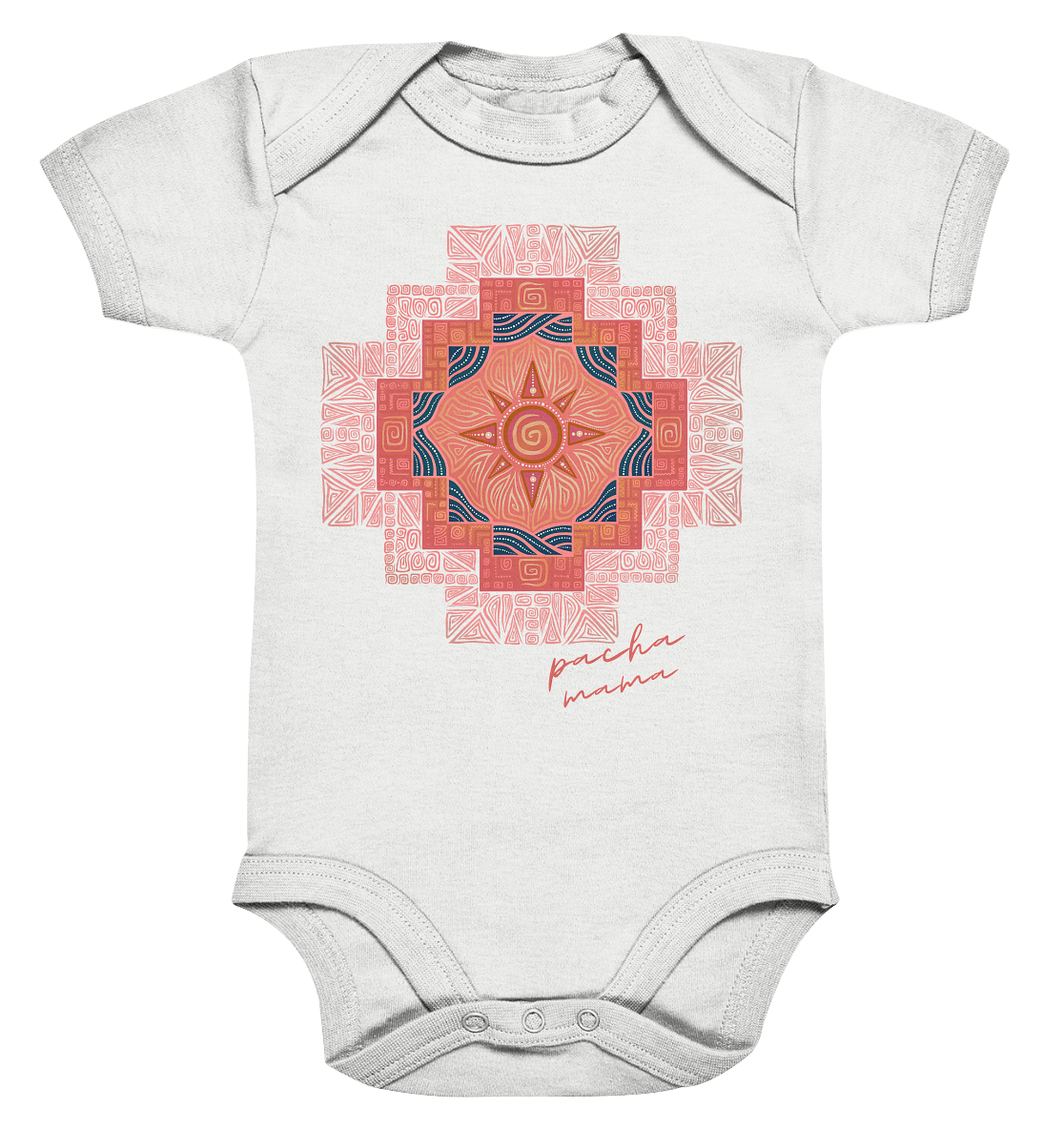 Pacha Mama Andenkreuz Baby Bodysuit aus Biobaumwolle