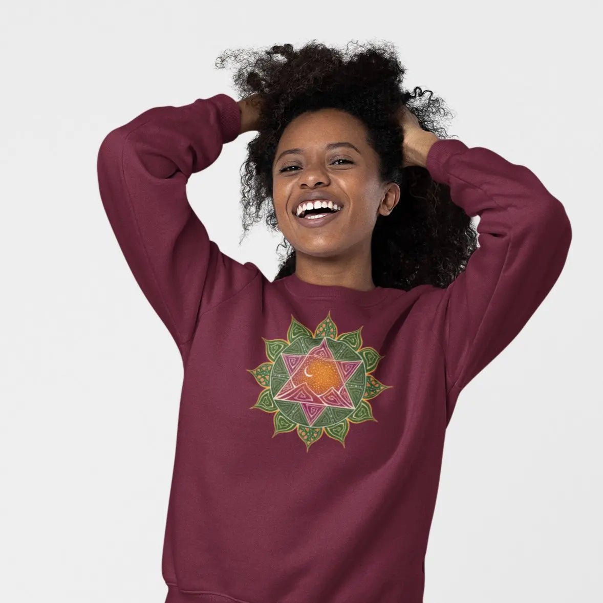 Herzchakra Sweatshirt | Anahata Chakra | Organisches Unisex Sweatshirt - Deivi