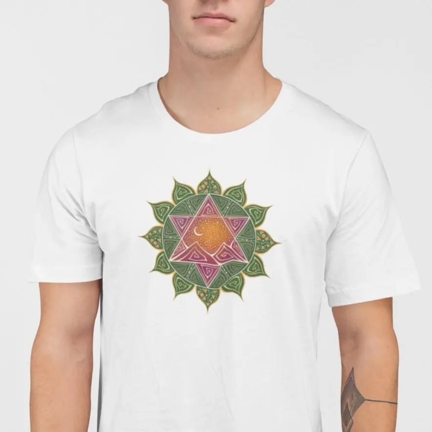 Herzchakra T-Shirt | Anahata Chakra | Organisches T-Shirt | Herren - Deivi