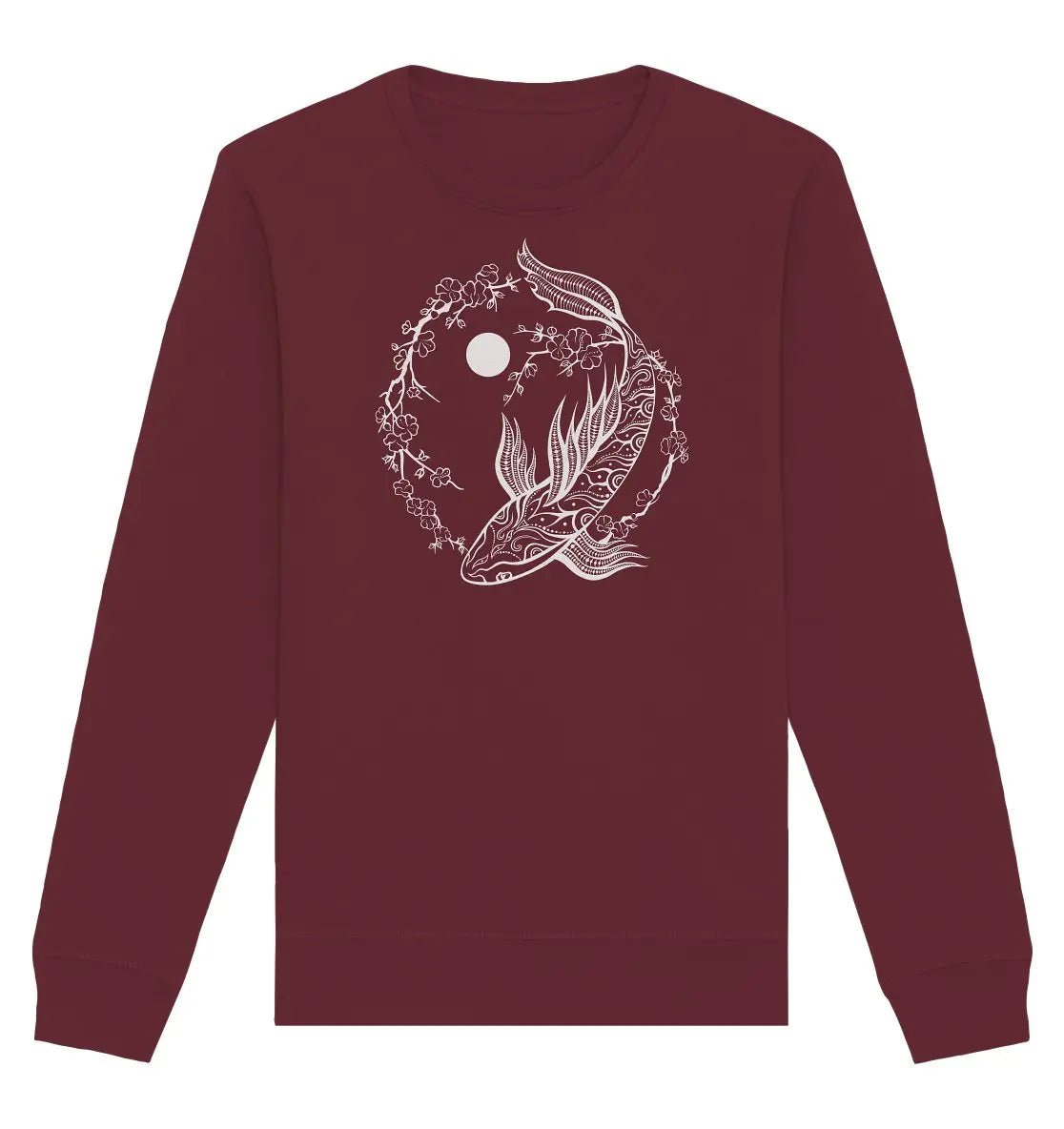 Koi Fisch Harmonie Sweatshirt | Organisches Unisex Sweatshirt - Deivi