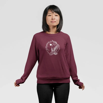 Koi Fisch Harmonie Sweatshirt | Organisches Unisex Sweatshirt - Deivi