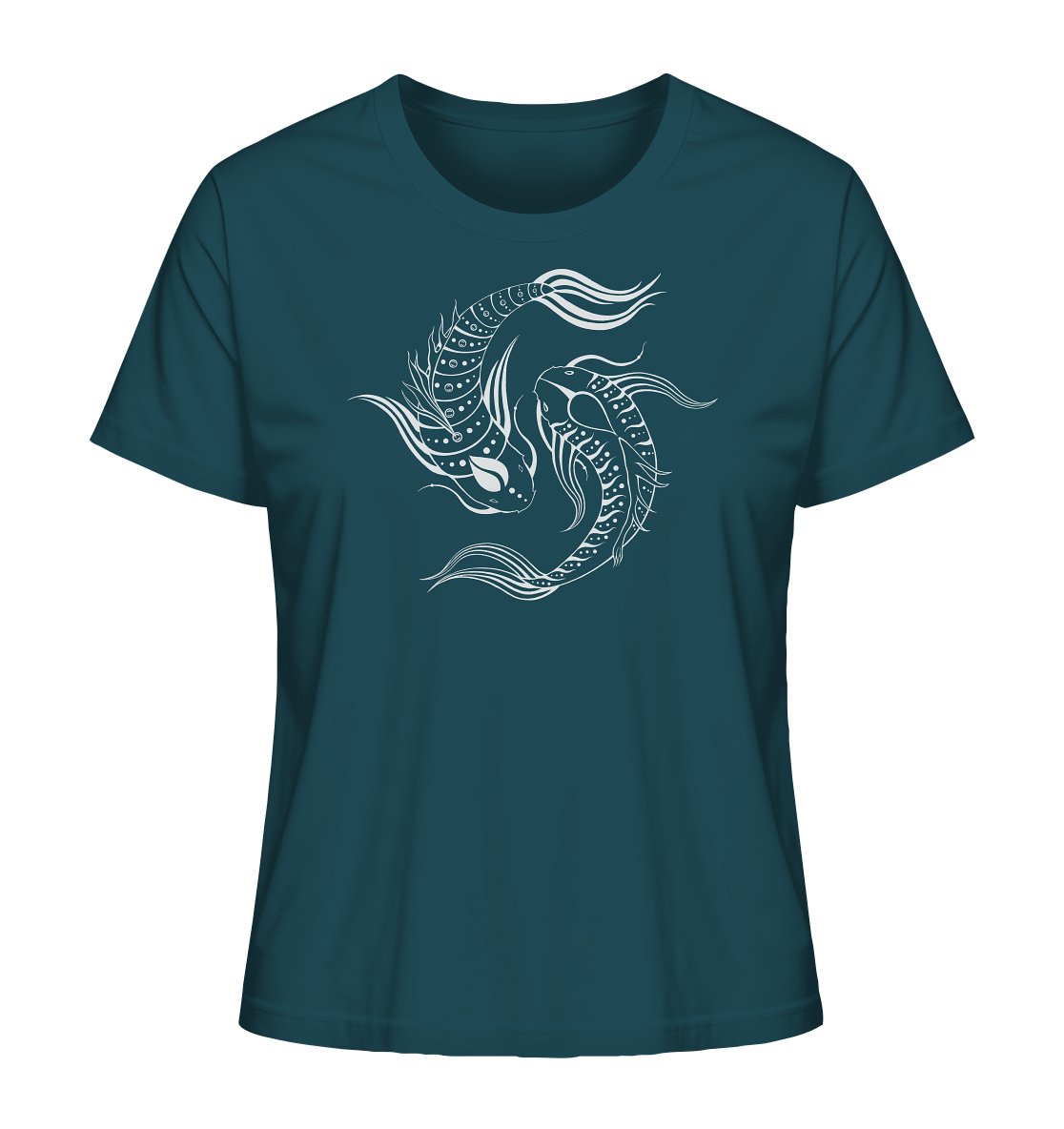 Koi Fisch Yin & Yang | Organisches T - Shirt | Damen - Deivi