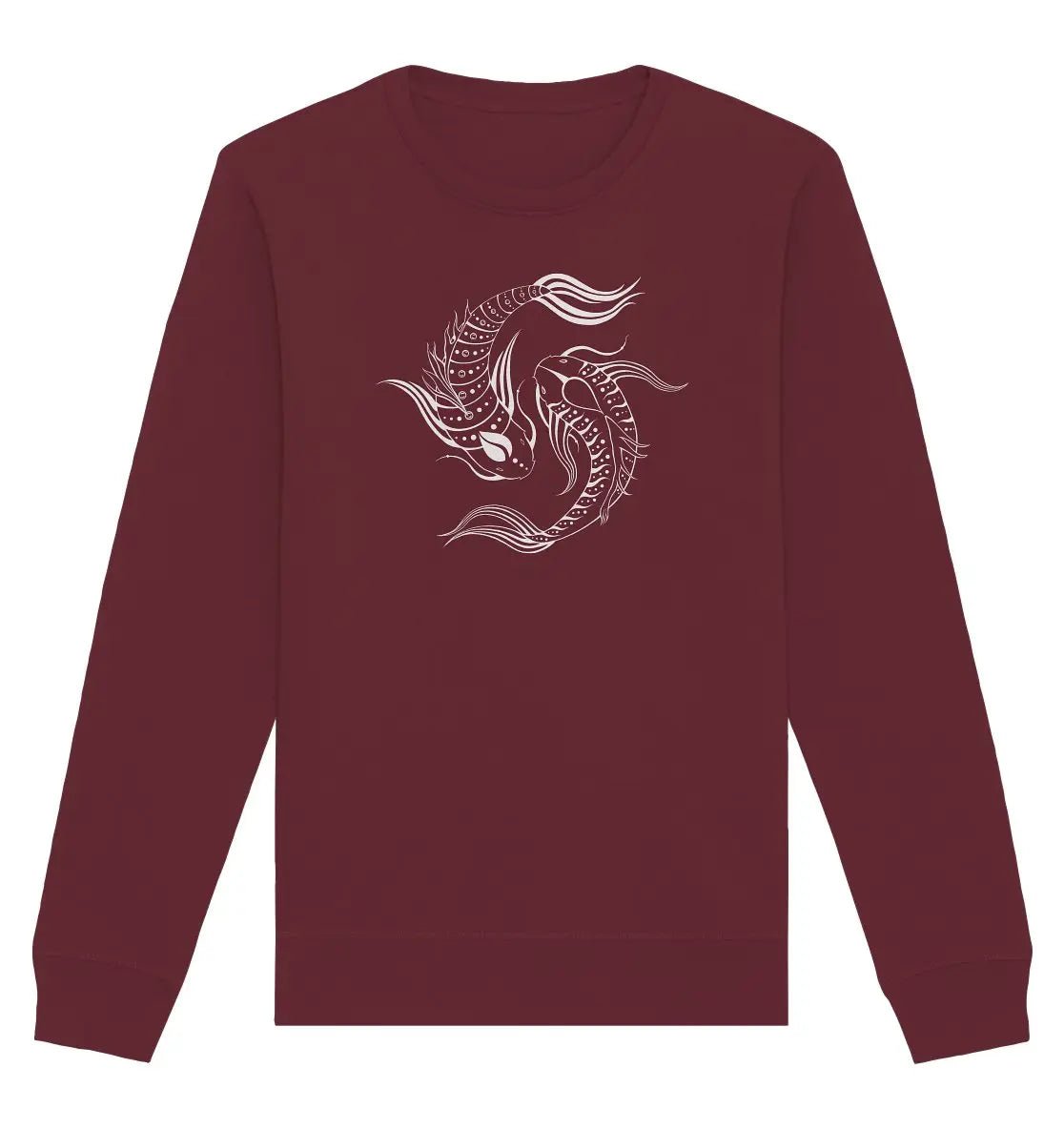 Koi Fisch Yin & Yang Sweatshirt | Organisches Unisex Sweatshirt - Deivi