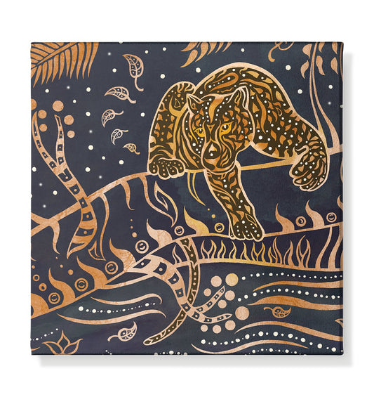 Leoparden Landschaft Teil Zwei | Kunstdruck auf Leinwand - Deivi