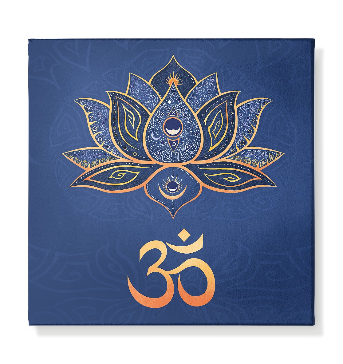 Lotus Blume OHM | Kunstdruck auf Leinwand - Deivi