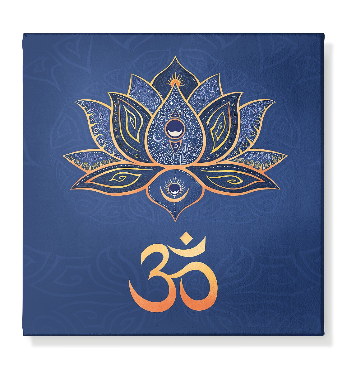 Lotus Blume OHM Kunstdruck - Leinwand 40x40cm - Deivi