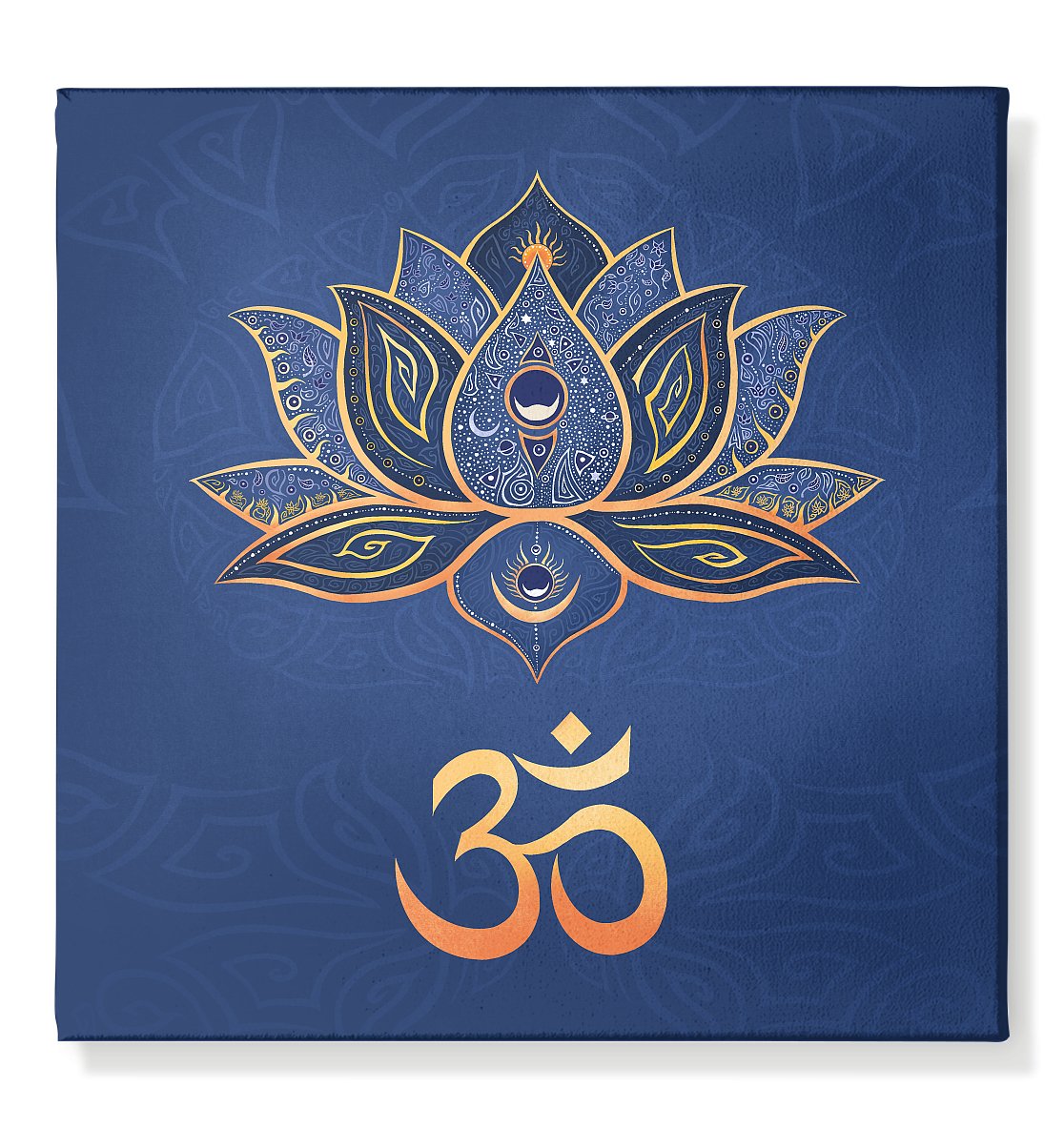 Lotus Blume OHM Kunstdruck - Leinwand 50x50cm - Deivi