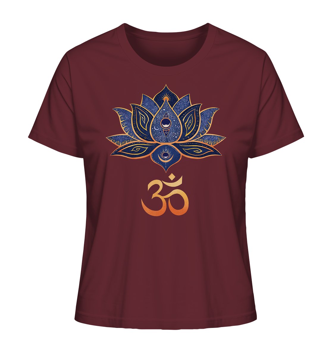 Lotus Blume Ohm | Organisches T - Shirt | Damen - Deivi