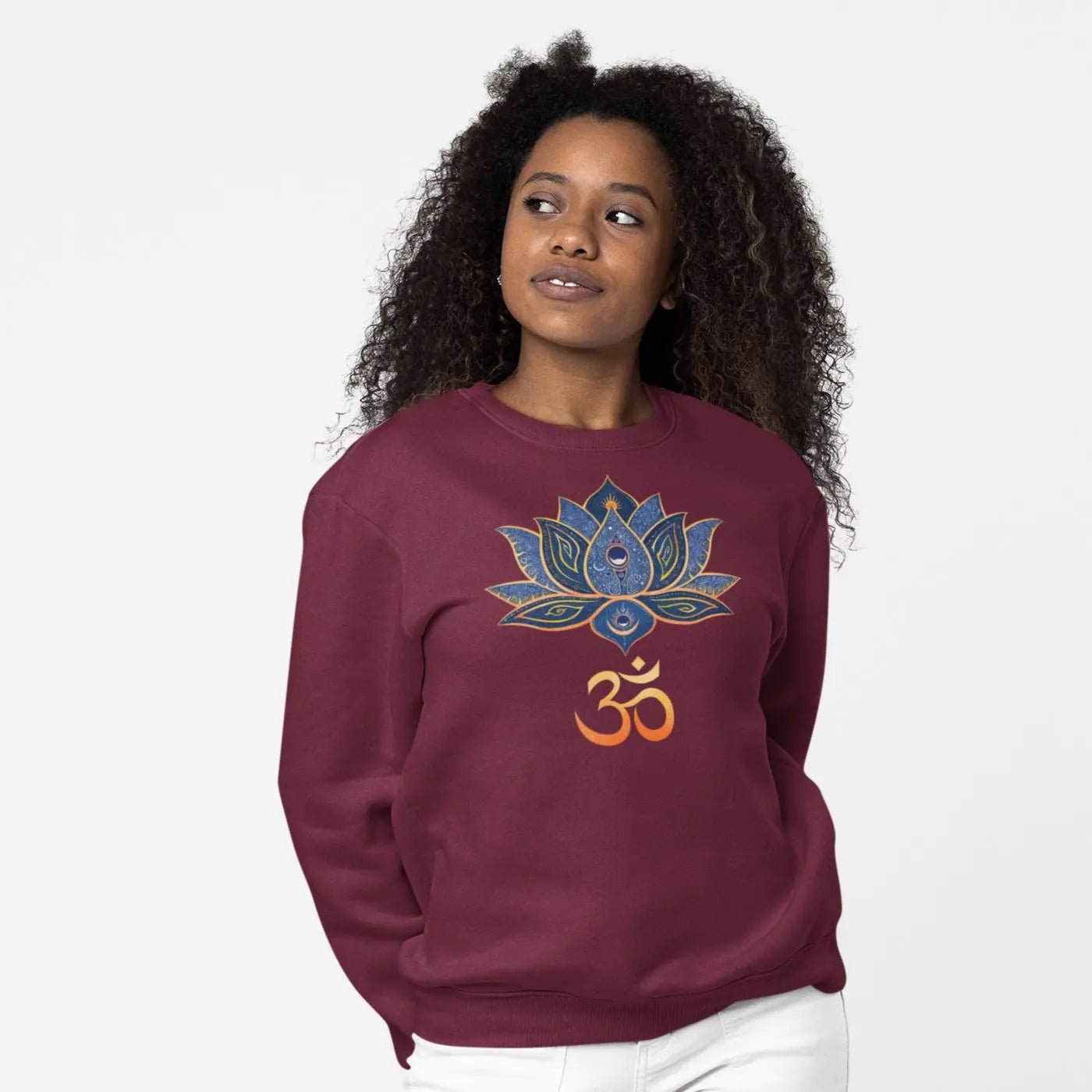 Lotus Om Sweatshirt | Organisches Unisex Sweatshirt - Deivi