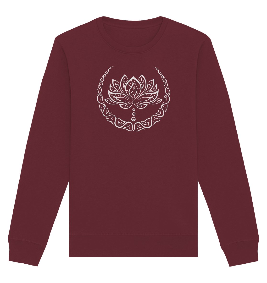 Lotus Blume | Organisches Unisex Sweatshirt - Organic Basic Unisex Sweatshirt - Deivi
