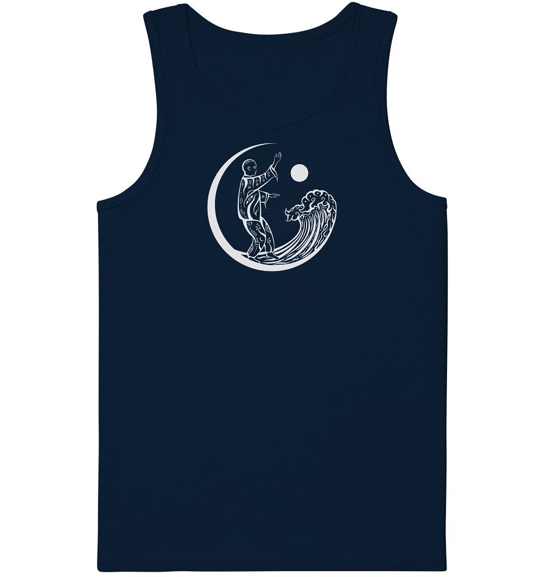 Qi Gong Tank-Top Man Chi Gong Chi Kung blue navy