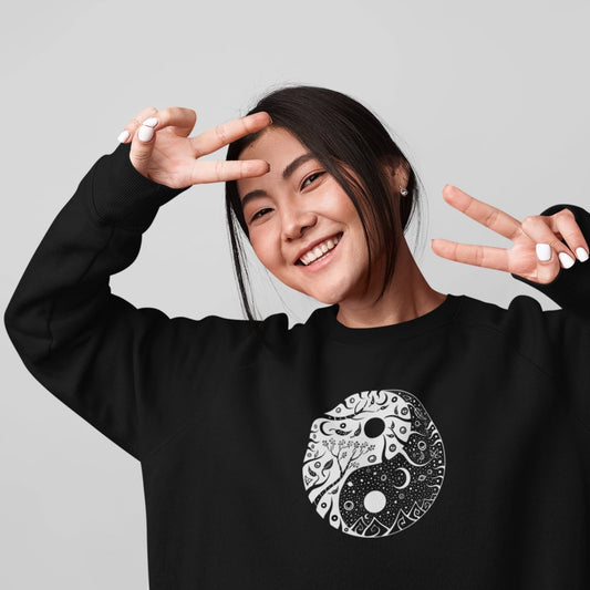 Yin und Yang | Organisches Unisex Sweatshirt - Deivi